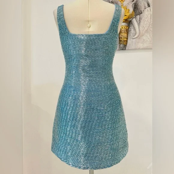 STAUD Le Sable Beaded Mini Blue Dress - Picture 8 of 11